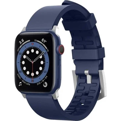 Elago Apple Watch 45/44/42mm/Ultra Premium Fluoro Rubber Strap (Online Packaging) _ Blue